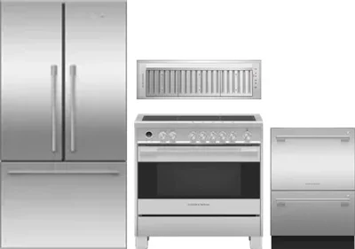 4 Piece Package Includes Refrigerator, Range, Hood And Dishwasher